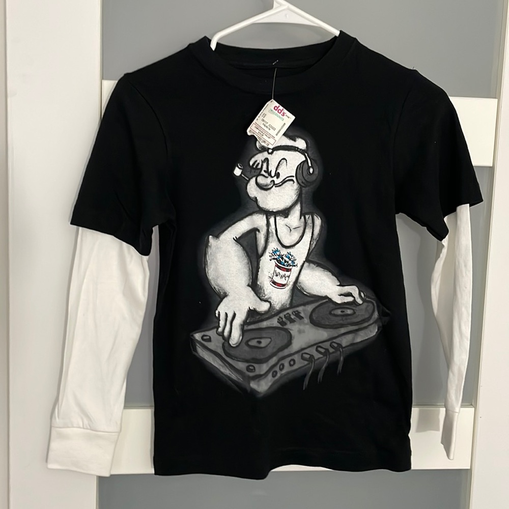 NWT Popeye T-shirt Long sleeve cotton 💯 Size XS